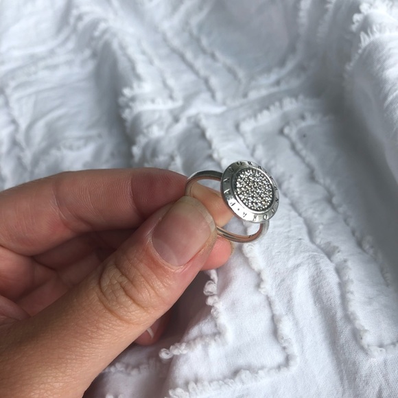 Authentic Pandora Signature Pavé Logo Ring - Picture 6 of 11